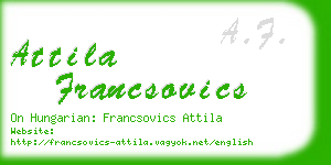 attila francsovics business card